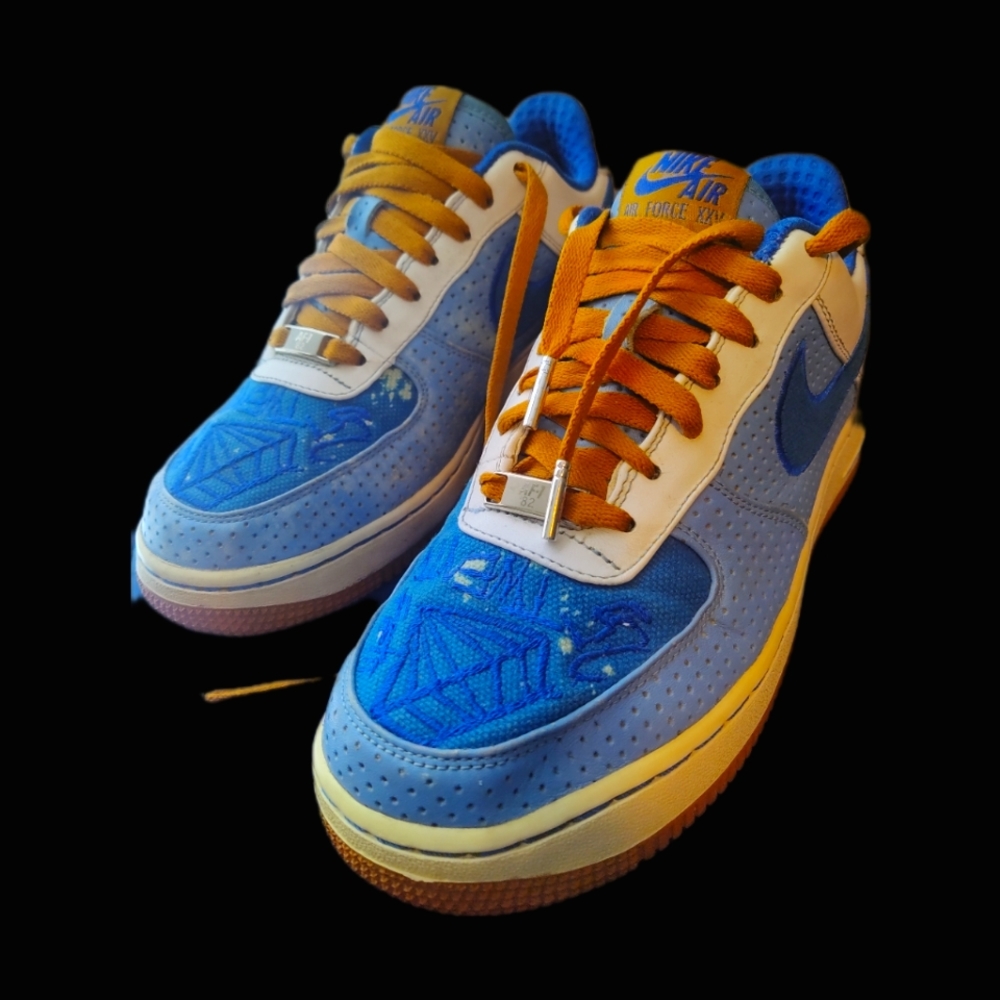 NIKE AIR FORCE 1 PREMIUM 07 DIAMOND PHILLY DOWN NORTH UNC BLUE GUM Size 6.5Y